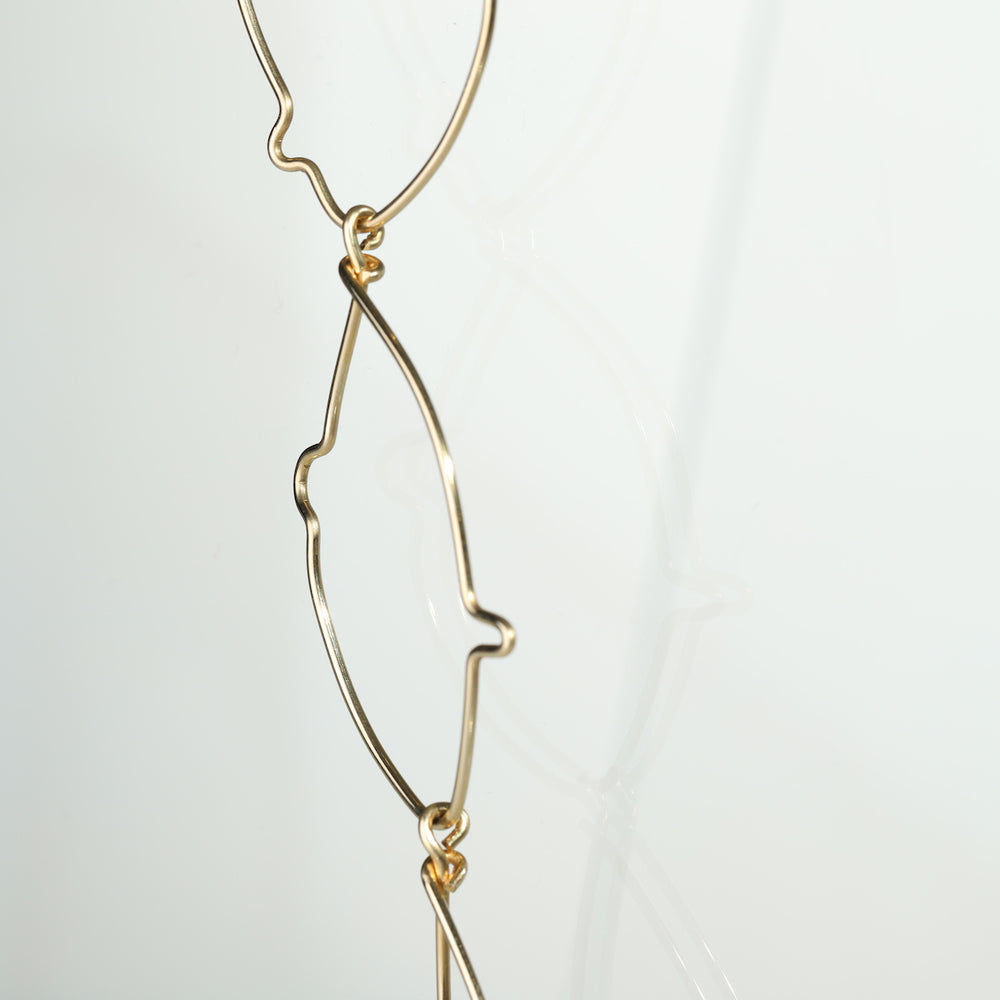  Glamorous, Accessories, Necklace, gold, Fashionable, Swissmade, yellow gold, Cadeaux, Gift, One-off, Minimal, modern, light, Art, Purely Wired, Sheila Westera, Swissmade, jewel design, chain