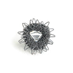 heart ring spiky model Sheila Westera black silver jewel jewelry jewellery statement